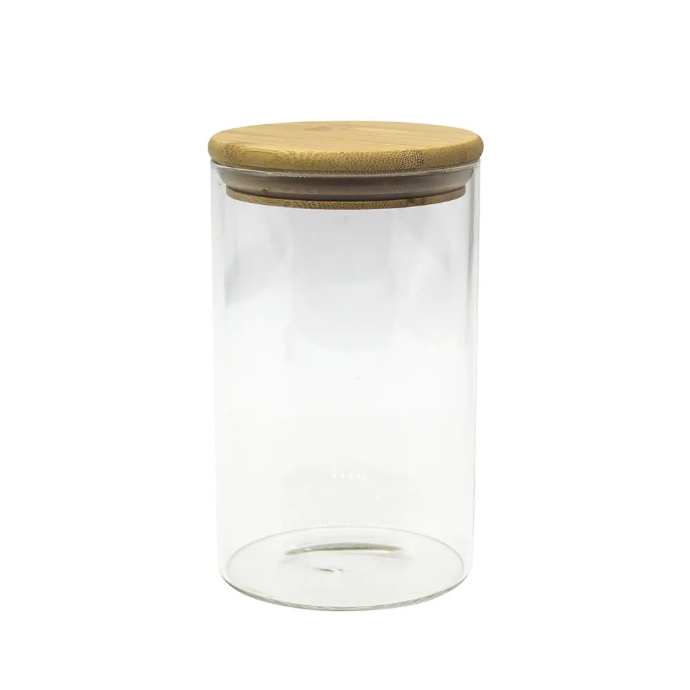 Банка Delinia Стекс 0.86 л стекло крышка бамбук прозрачная STLM-2161417 - Вид №1