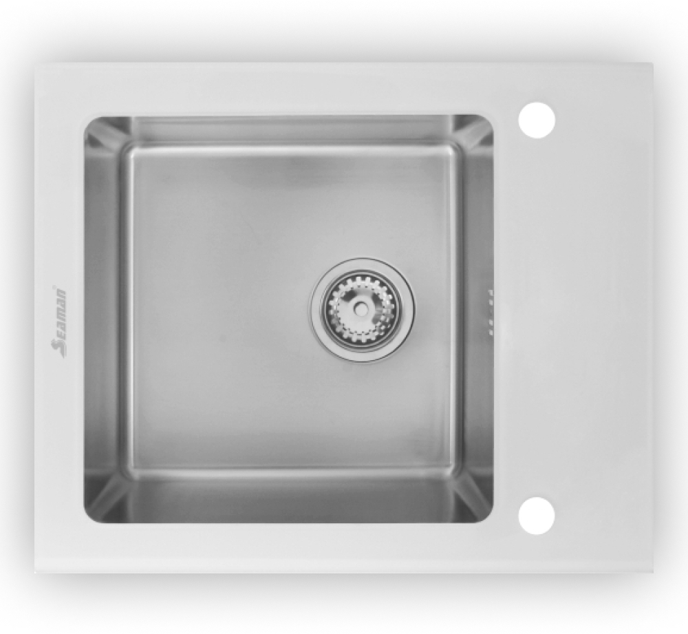 Кухонные мойки Eco Glass SMG-610W.B SEAMAN