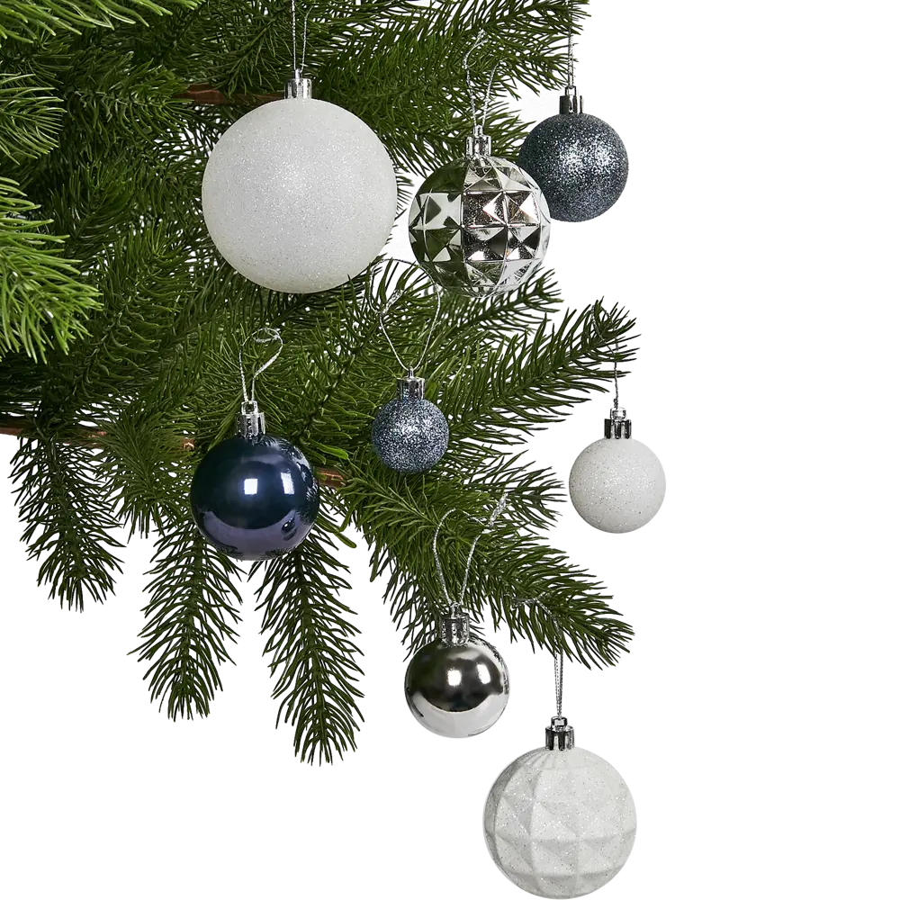 87036350 Набор новогодних шаров Christmas ø8 см цвет синий 50 шт. STLM-1322347 Santreyd  - Вид №1