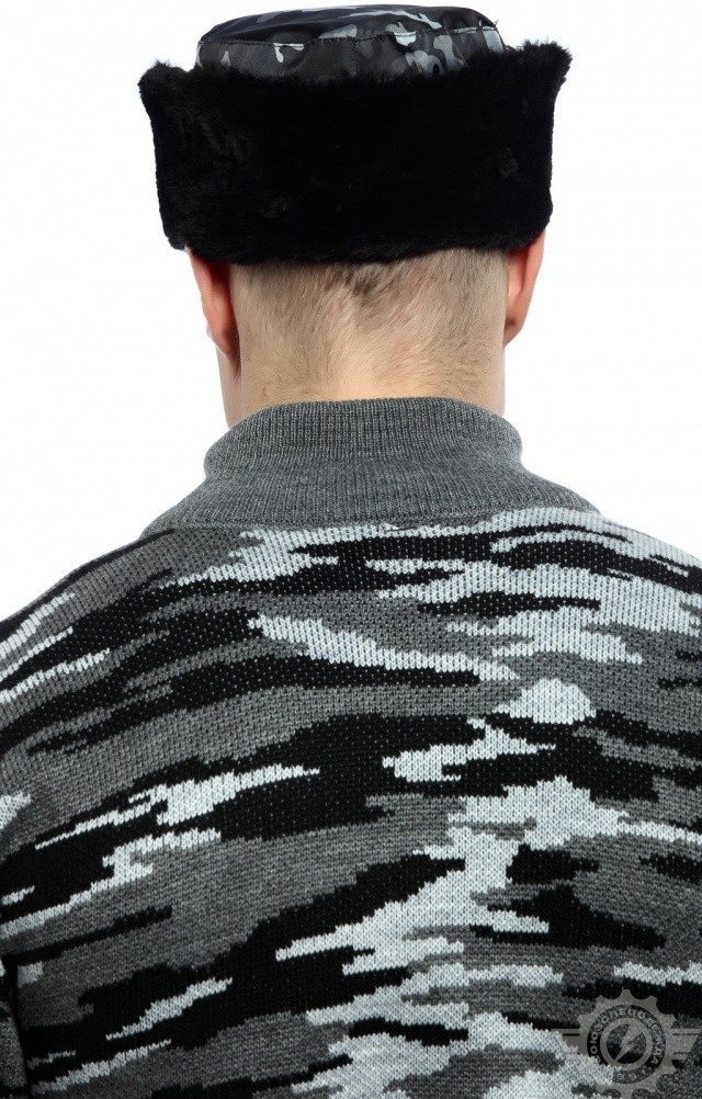 61449 Кепи "Охранник" зимнее цвет камуфляж серый  Головные уборы  размер 56 Спецодежда  - Вид №4