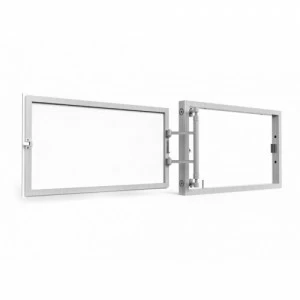 Алюминиевый люк под плитку, распашной, нажимной с регулировкой 300Х200