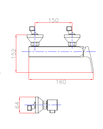 Смеситель для душа однорычажный Cezares LEGEND-DM-03/24 - Вид №1