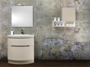 Mobiltesino Тумба под умывальник одинарная настенная, лакированная Drop