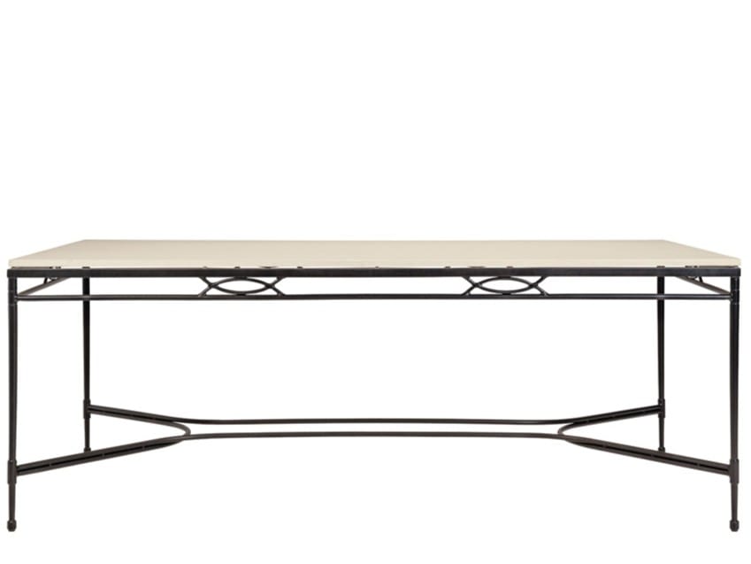 Прямоугольный обеденный стол из смолы и нержавеющей стали JANUS et Cie ARCH-00082207 - Вид №5