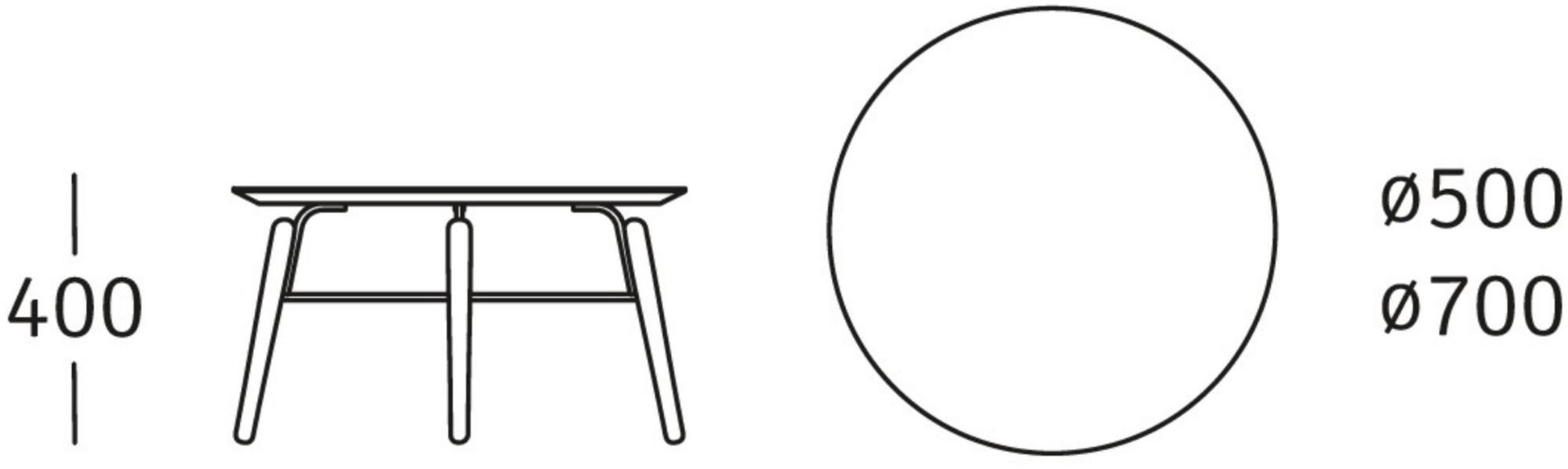 ROSSIN Круглый журнальный столик из HPL Luc sun-id-1383995 - Вид №2