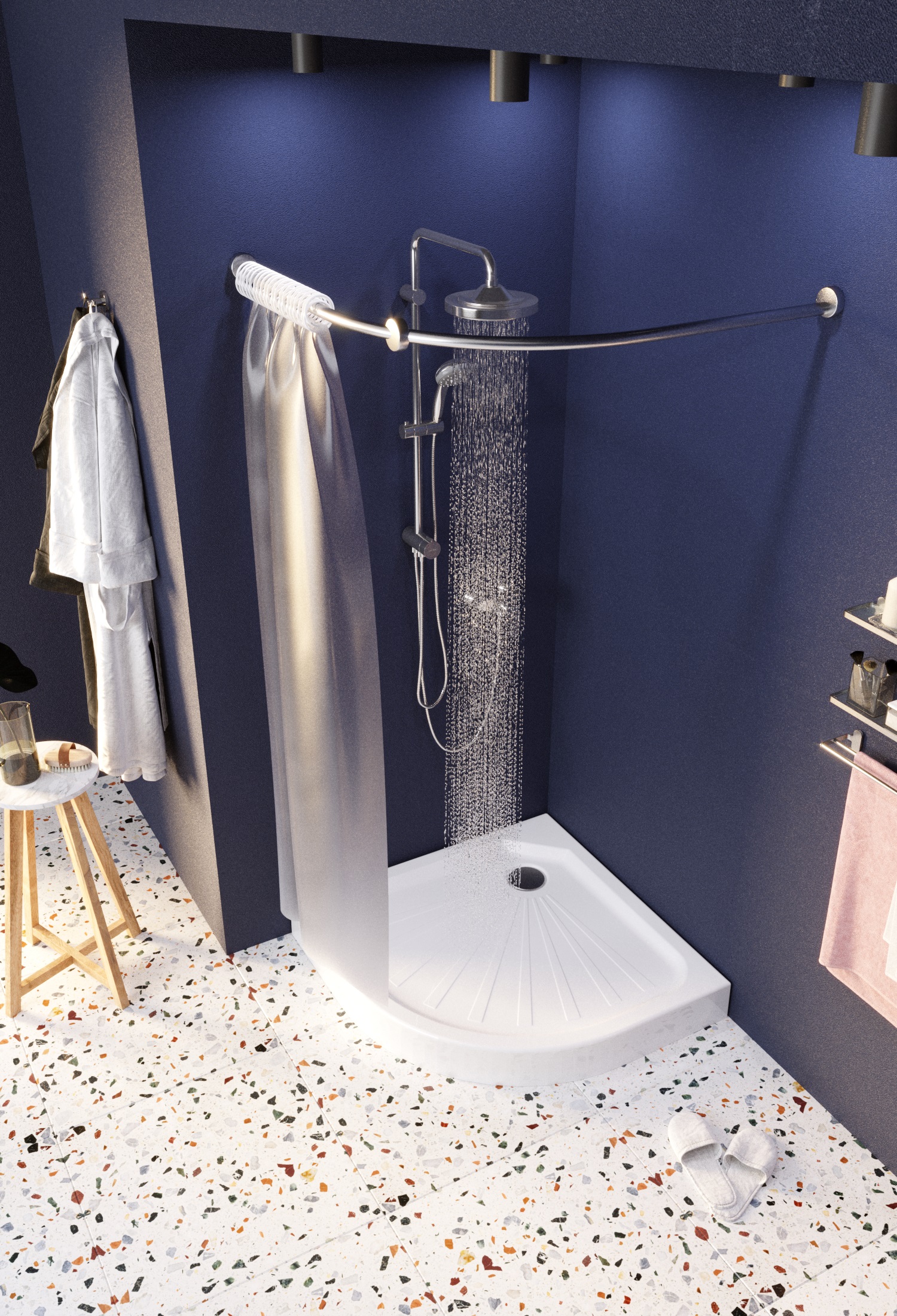 У72395 Поддон Tondo полукруглый 100х100 1 Marka  - Вид №2