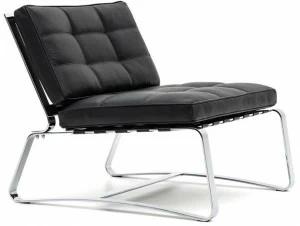 Minotti Стеганое кожаное кресло-санки