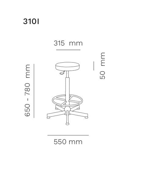 Регулируемый по высоте офисный стул из искусственной кожи Mara Work ARCH-00001521 - Вид №1