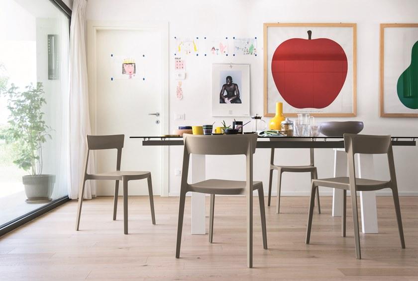 Calligaris Раздвижной прямоугольный стол из дерева и стекла  Cs/4091-xr  - Вид №6