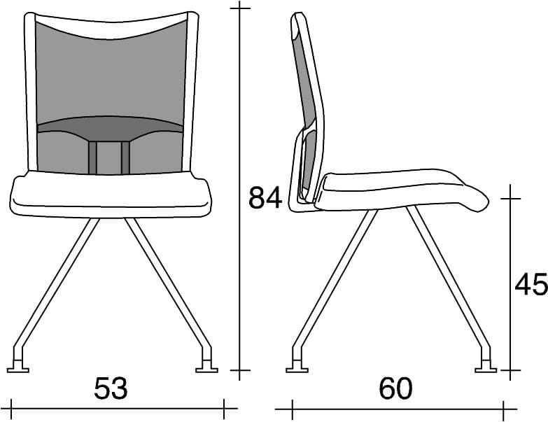 Стул на сетчатом насесте для залов ожидания TALIN Avianet ARCH-00085100 - Вид №2