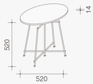 Lema Овальный журнальный столик из лакированного дерева sun-id-1449771 - Вид №2