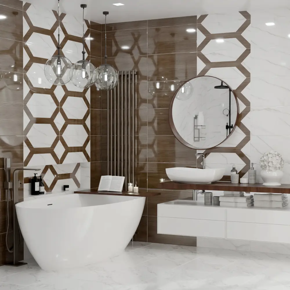 Нефрит-Керамика Луксор — настенная плитка серого цвета 30×60 см 89232599 STLM-0943658 - Вид №6