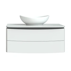 Тумба под раковину подвесная Vigo Cosmo 100 см цвет белый