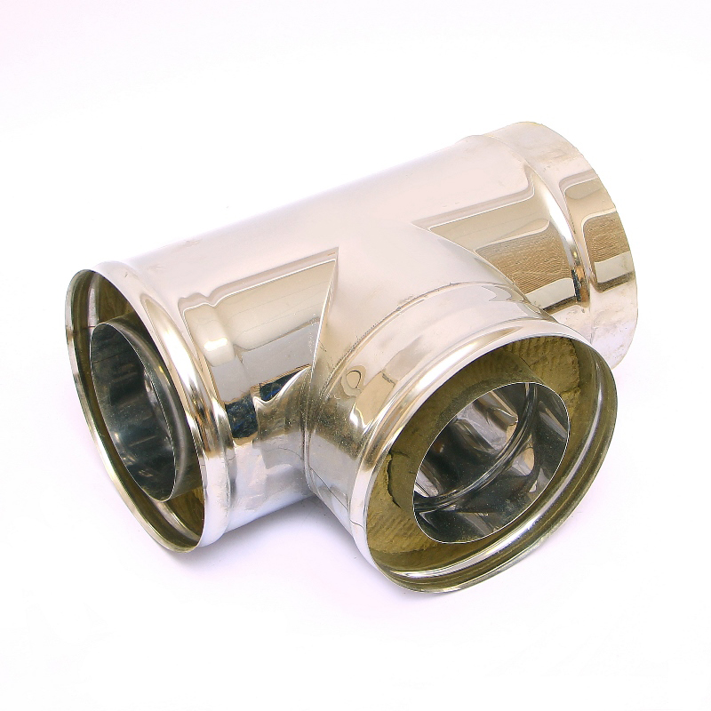 Сэндвич-тройник 90" Ferrum Ф130х200 нержавеющая сталь (430/0,5мм) FD11130N4FF