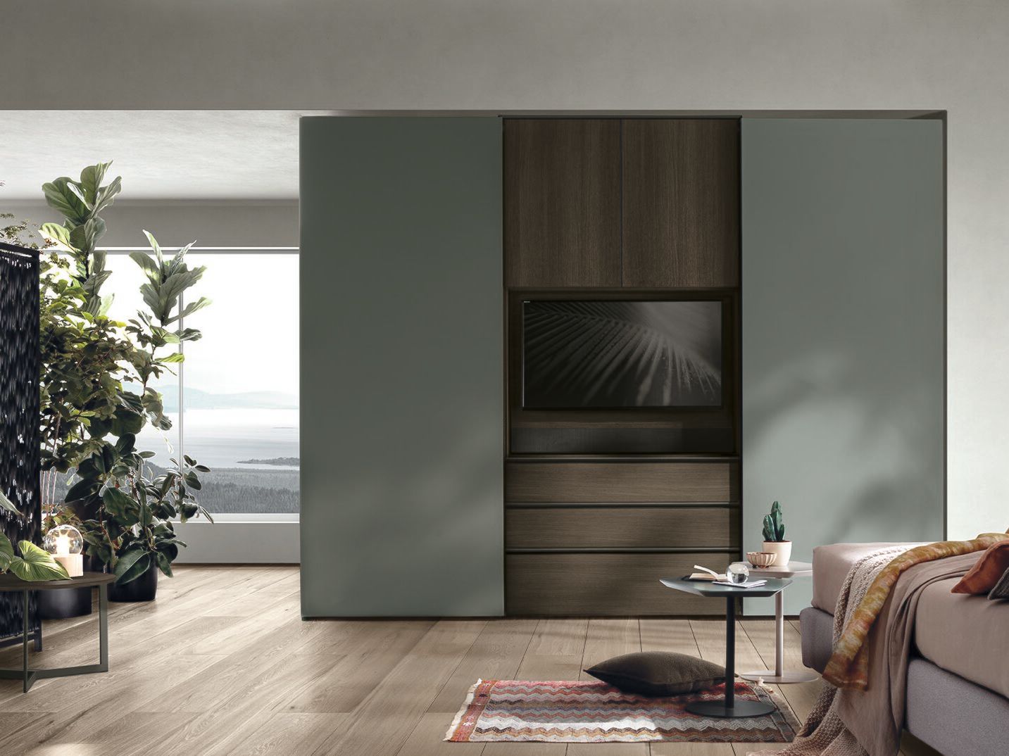 Деревянный шкаф со встроенным телевизором TOMASELLA GOLA + VISTA ARCH-00016094