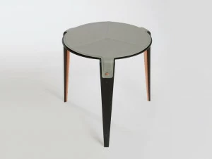 GABRIEL SCOTT Круглый высокий журнальный столик из кожи Bardot