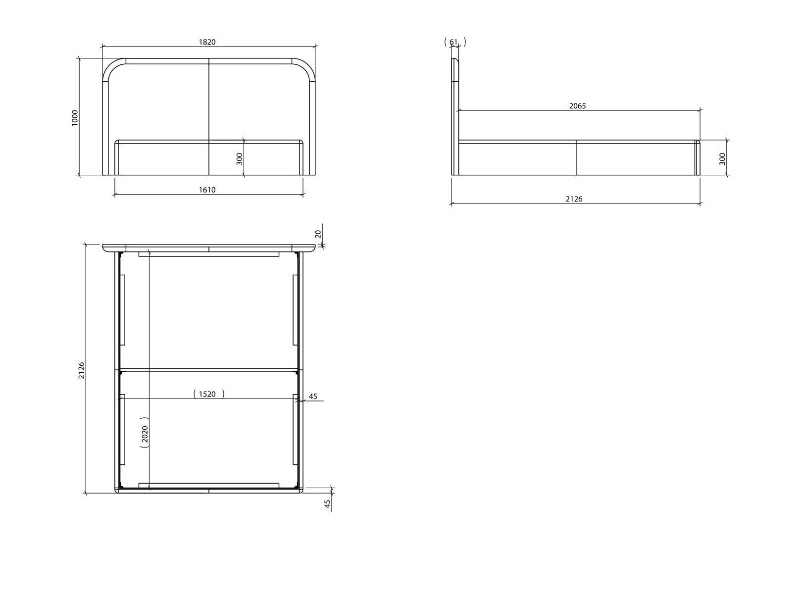 Двуспальная кровать из ткани с мягким изголовьем Laskasas Origin ARCH-00056664 - Вид №4
