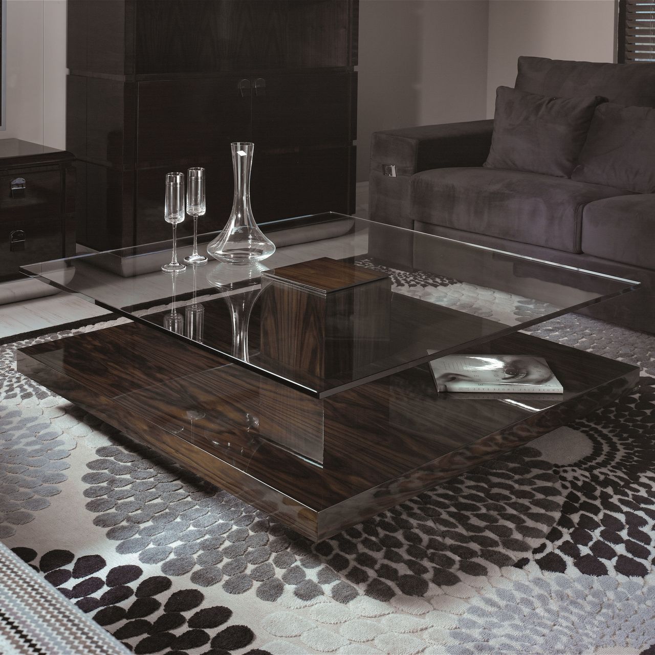 Квадратный стеклянный журнальный столик Hurtado Evolution ARCH-00139639 - Вид №3