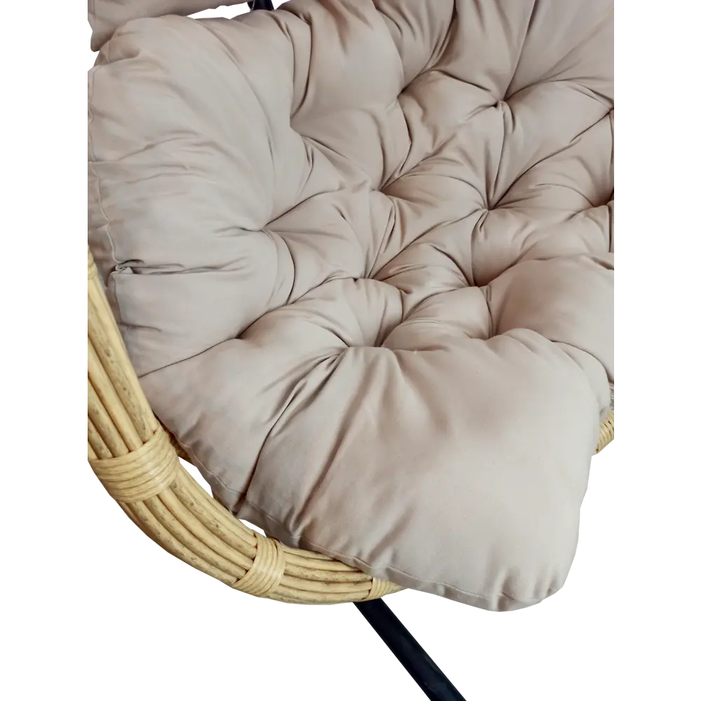 Кресло подвесное Siesta tubo 205x126x133 см сталь/искусственный ротанг бежевый/коричневый Santreyd SI015 STLM-2197694 - Вид №3