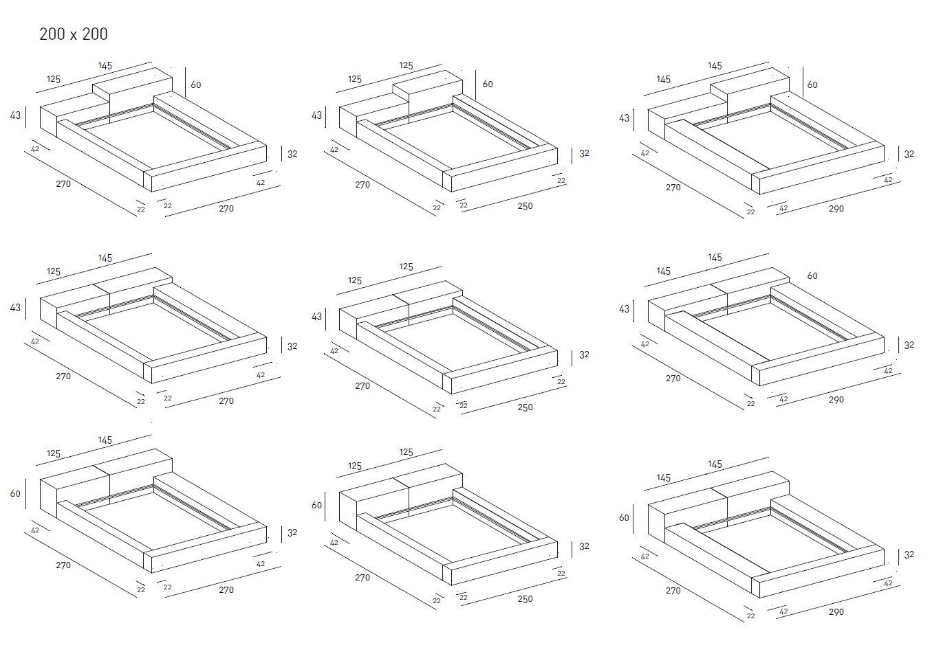 Двуспальная кровать с мягким изголовьем Living Divani Extra Wall ARCH-00035794 - Вид №11