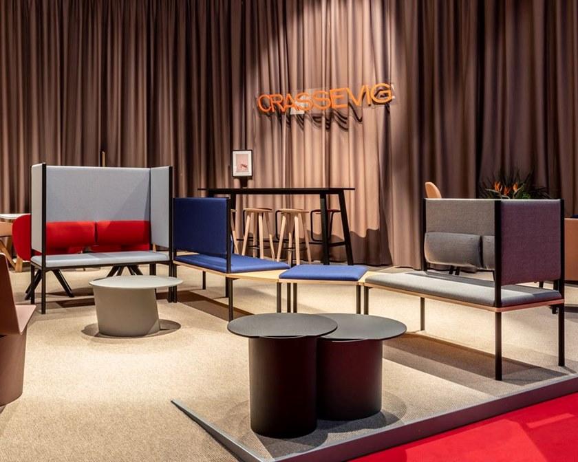 Crassevig Модульная тканевая скамья со спинкой Plug sun-id-1454022 - Вид №3