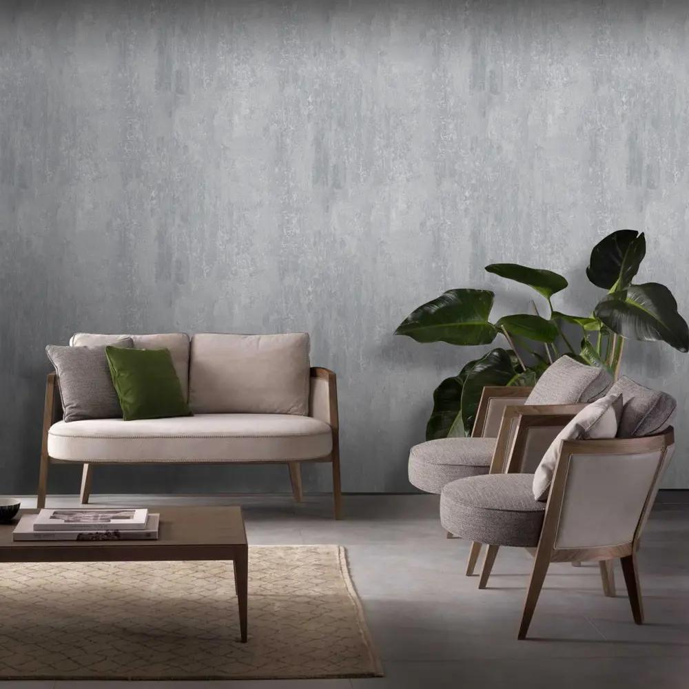 Обои флизелиновые KREAFORTA Loft темно-серые 1.06 м 64348-10 STLM-2125991 - Вид №4