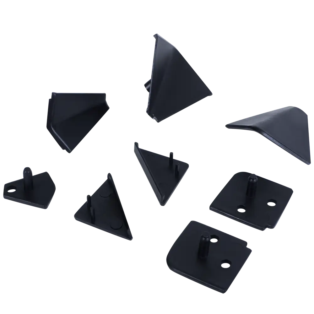 Заглушки к плинтусу ПВХ цвет чёрный 6 шт Santreyd STLM-2138633