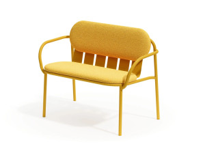 Алюминиевый и тканевый садовый стул с подлокотниками