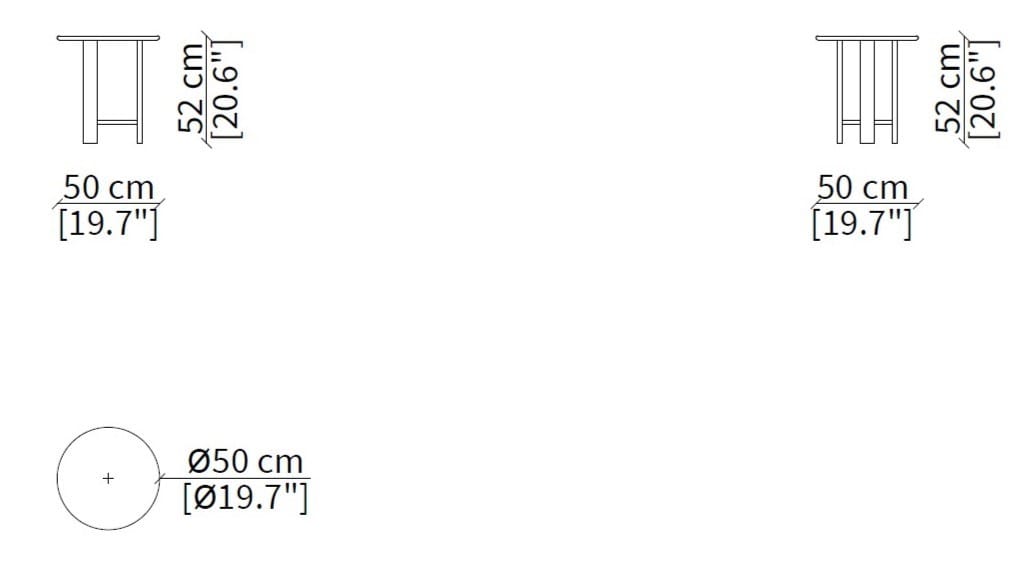 Круглый журнальный столик в seminato Frigerio Mocki ARCH-00050325 - Вид №4