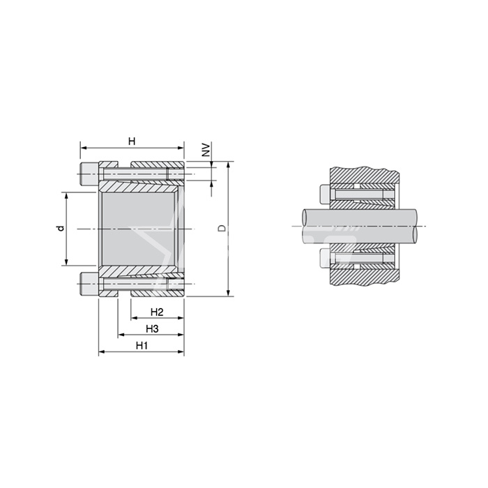 IS3382 Зажимная втулка KLAA020 (PHF FX41-20x47) ISKRA  - Вид №2