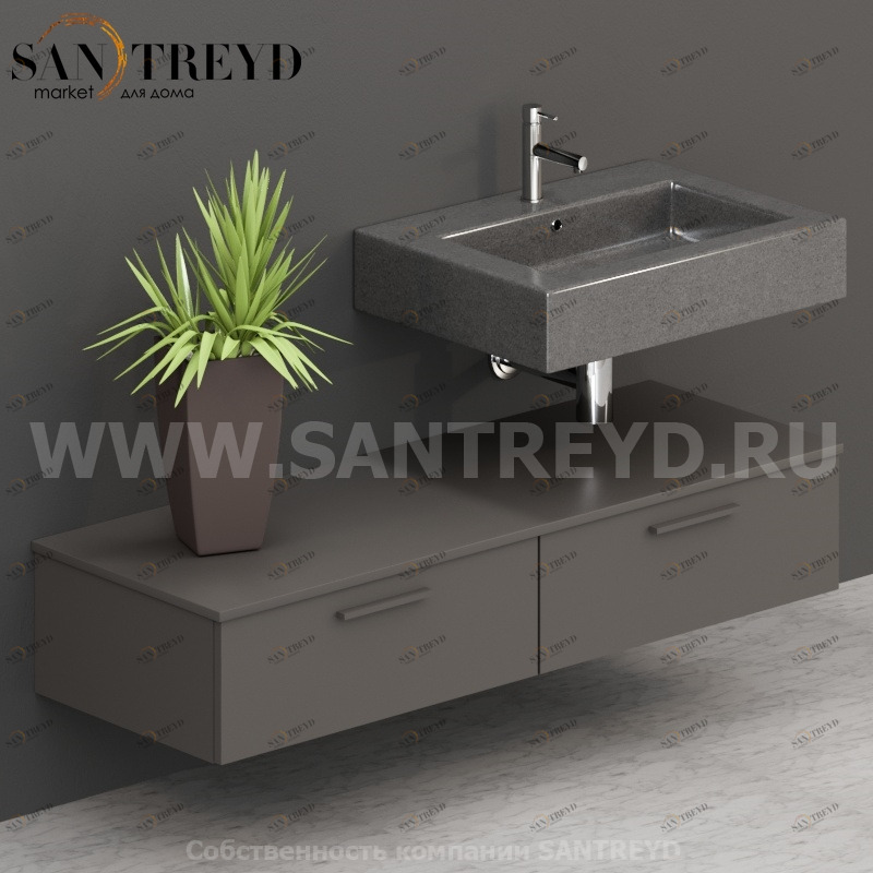 T14052AT2 Столешницы для использования в сочетании с тумбами и открытыми тумбами 140 см серая Globo ARREDO WOOD Италия Ceramica Globo