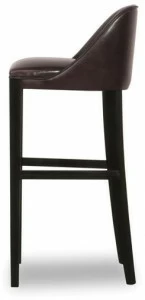 BAXTER Высокий кожаный табурет со спинкой Decor