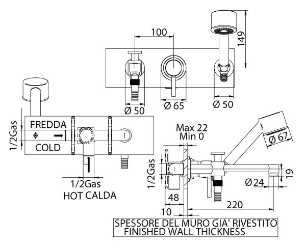 1554200000SF Смеситель Bandini Coco Santreyd - Вид №1