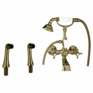 Смеситель на борт ванны с ручным душем, шлангом 150 см CEZARES LORD-PBV-02-Bi