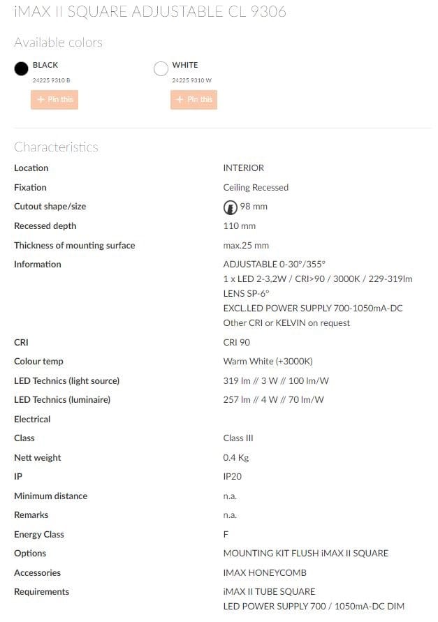 Квадратный светодиодный светильник Deltalight iMAX ARCH-00040447 - Вид №8