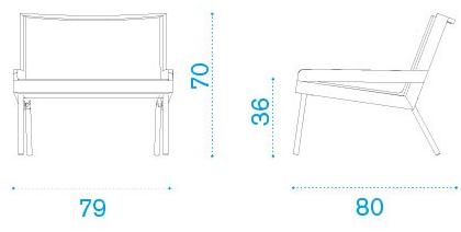 Ethimo Садовое кресло из технической ткани с подлокотниками Allaperto Aapl00tc0 - Вид №7