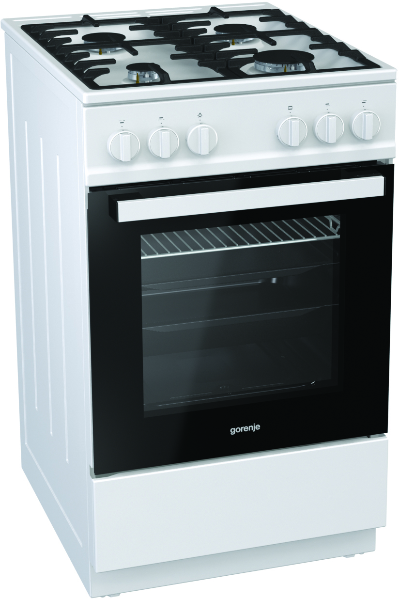 GN5112WF-B Газовая плита / 85х50х60, газовая, электроподжиг, 71 л, белый Gorenje Santreyd  - Вид №2