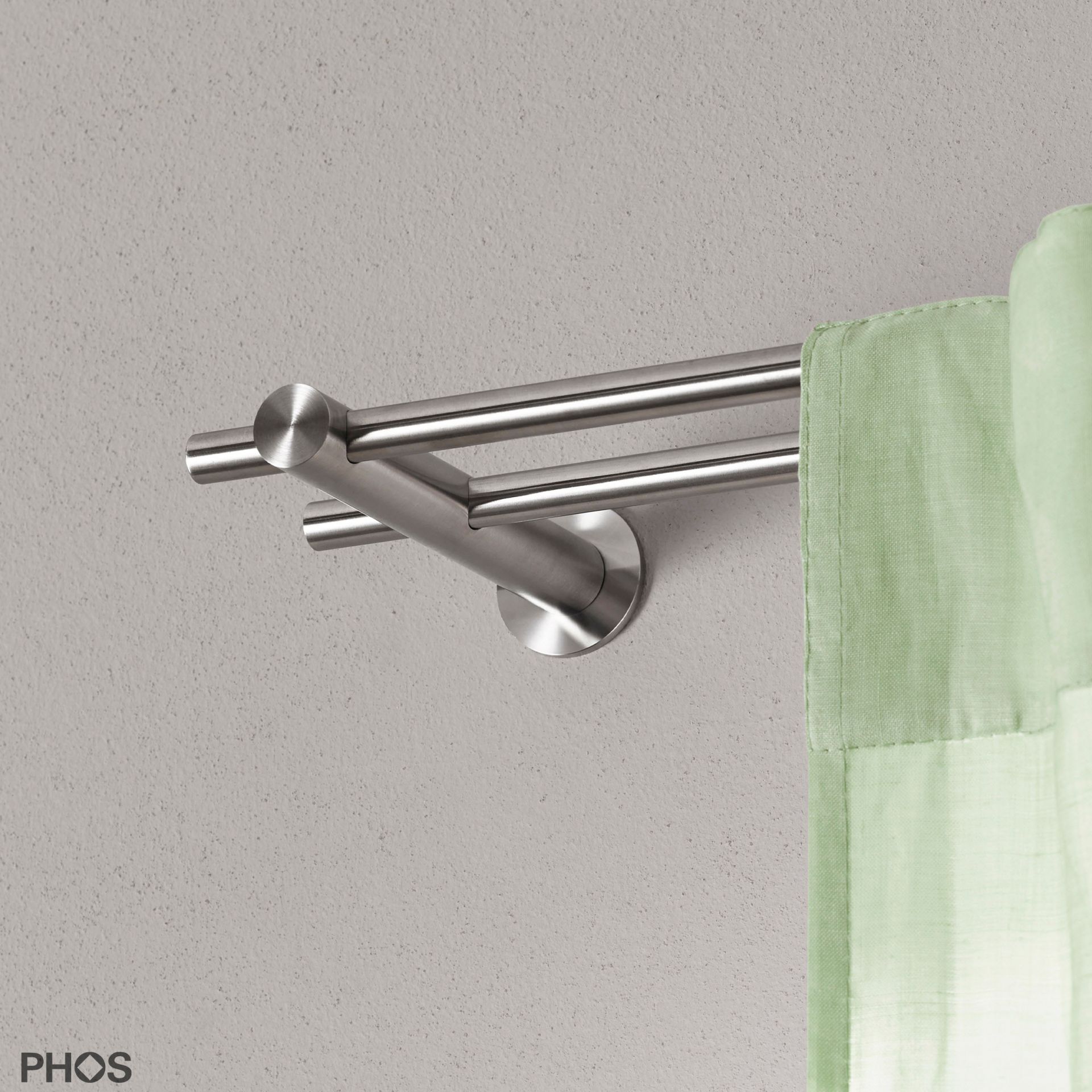 SHV20-140D Двойной держатель для стержней ø12 мм (расстояние до стены 66/129 мм) PHOS 