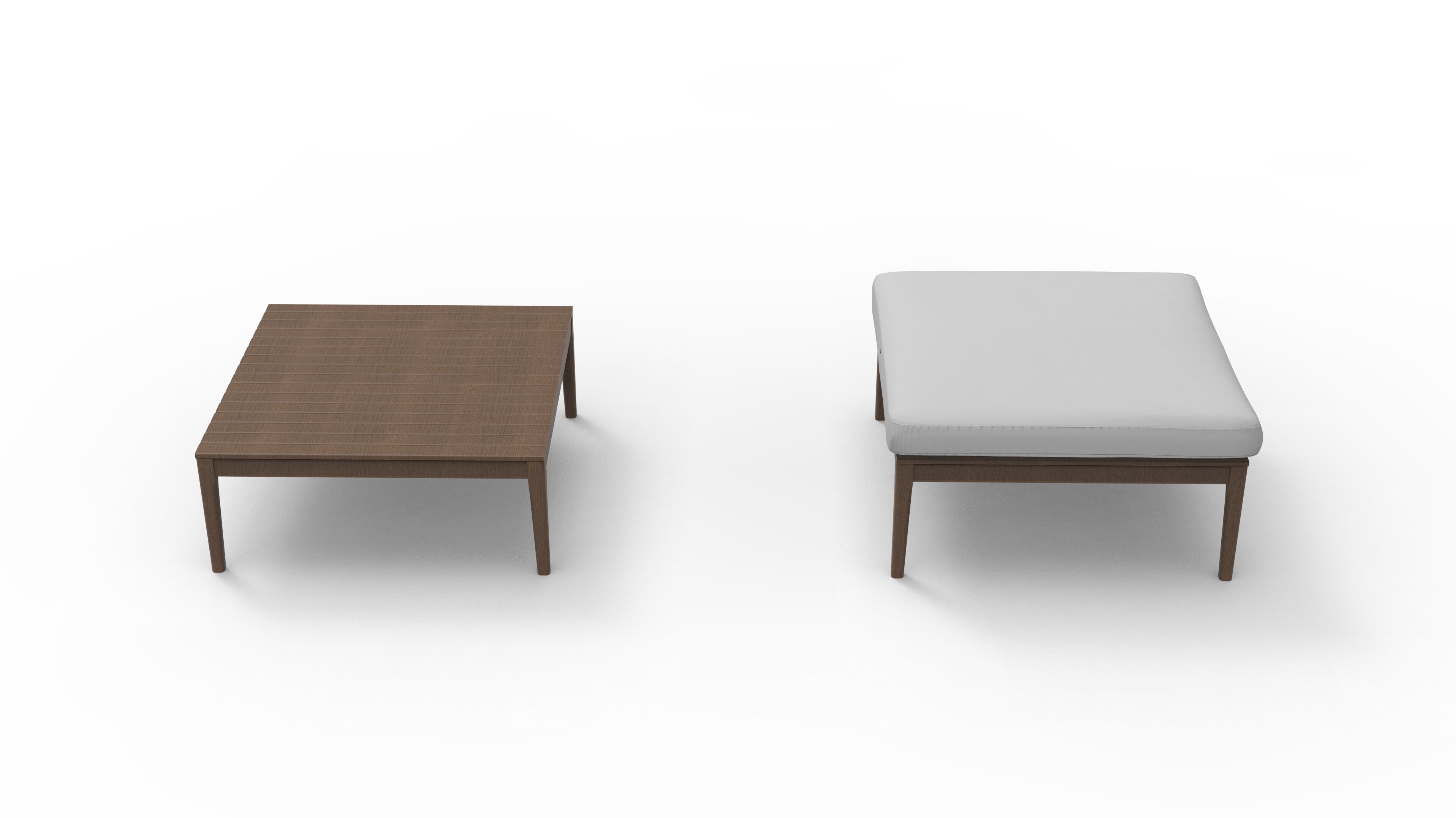 Модуль оттоманки для садового дивана в ироко Rever Понца ARCH-00035438 - Вид №1