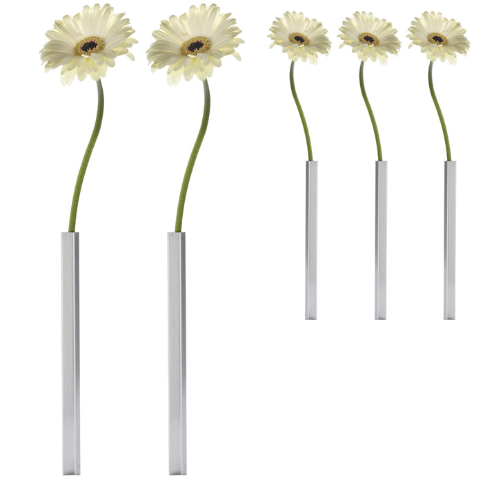 PE543 Набор магнитных ваз magnetic vase серебристый Peleg Design  - Вид №8