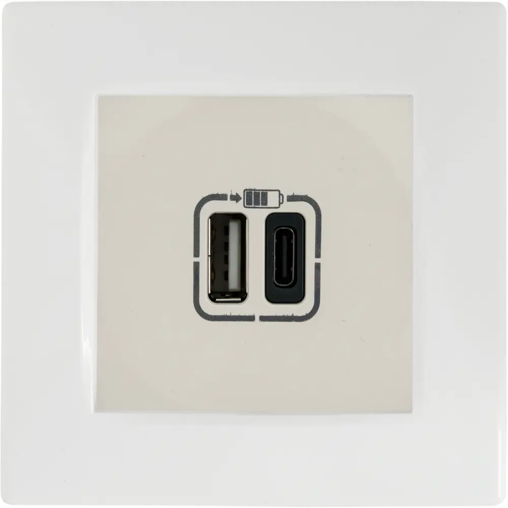 Зарядное устройство USB тип А / тип С - Legrand Etika - 3000мА 15Вт - слоновая кость STLM-2029002 - Вид №3