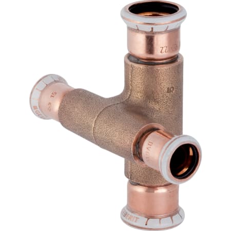 61506 Крестовина двухплоскостная Geberit Mapress из меди, редукционная, с уступом Geberit 