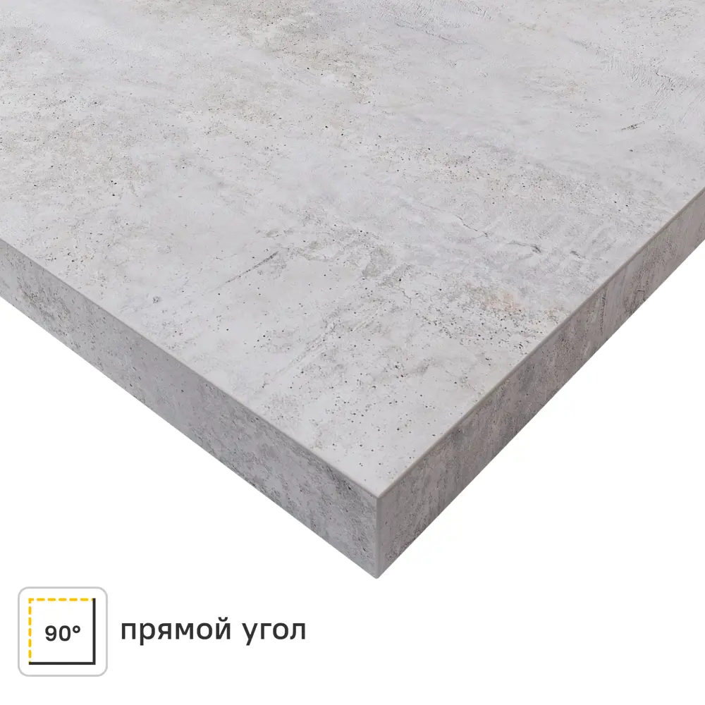 Столешница KONSENSA Бетон светлый 60x300x3.8 см ДСП цвет серый ДСП Прямой угол STLM-2023608