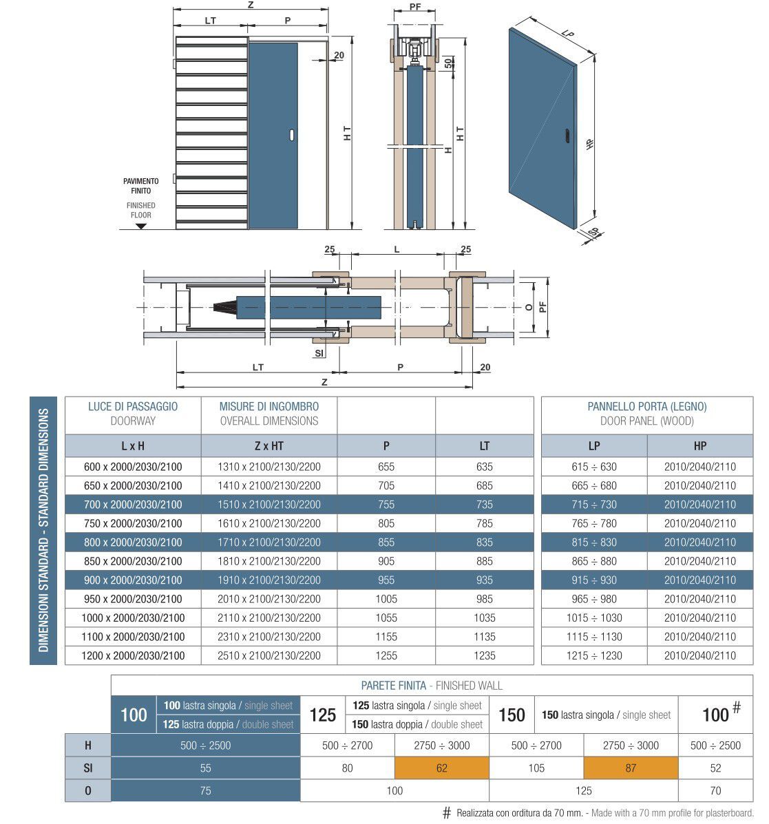 Подрамник для одностворчатой раздвижной двери PROTEK® Classic ARCH-00110205 - Вид №3
