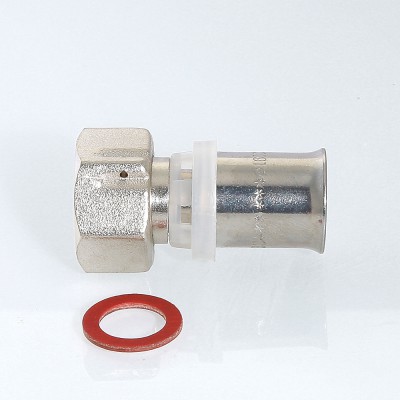 VTm.222.N.002005 Пресс-фитинг с накидной гайкой Valtec 20 мм х 3/4"  - Вид №8