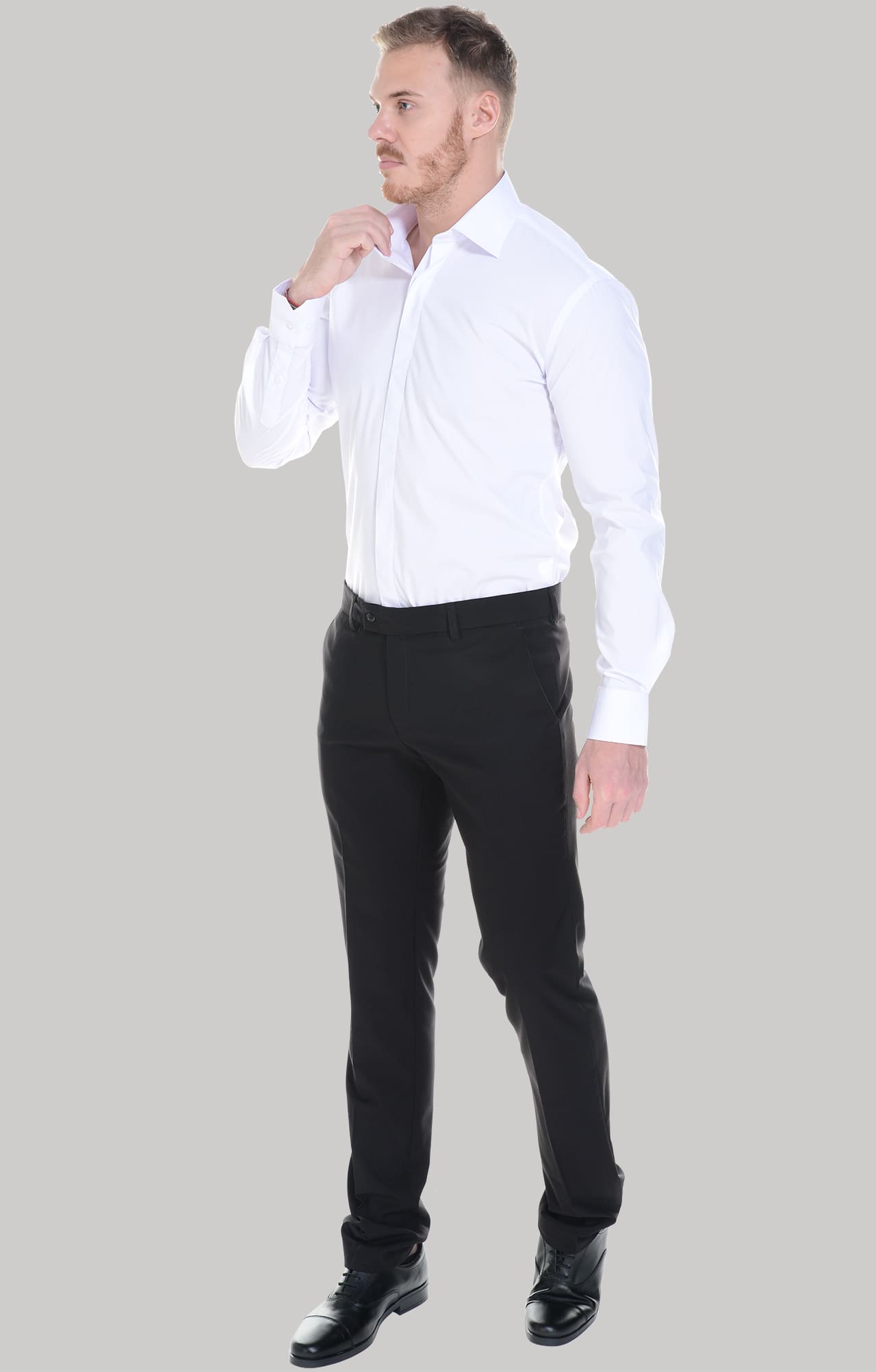 62460 Рубашка мужская  white El-Risto  Корпоративная одежда  размер 39/170-176  - Вид №23