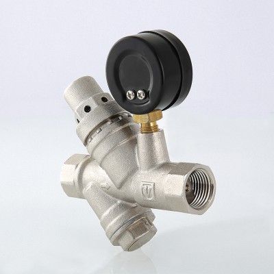 VT.515.N.04 Подпиточный клапан с фильтром и манометром Valtec 1/2"  - Вид №13