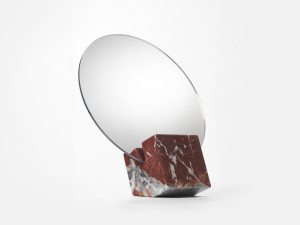 Настольное зеркало/фоторамка из мрамора и ПММА