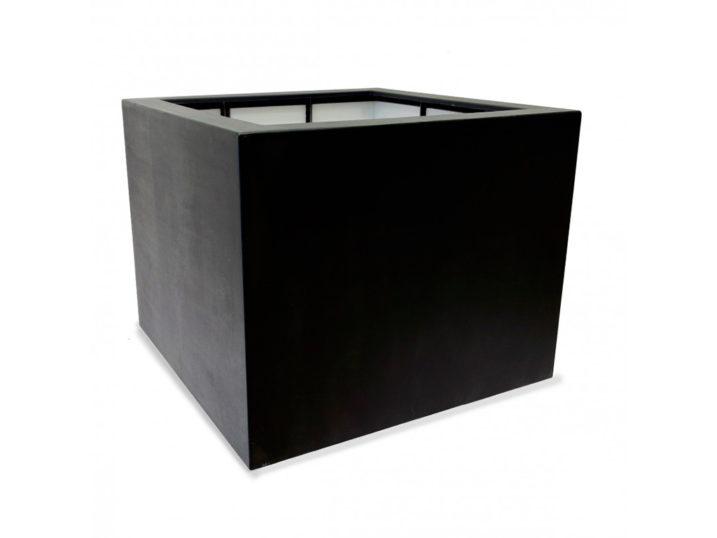 Вазон Кашпо коллекции "Ардена" D-01-49 120/120/80 RAL7021 ГеоПластБорд GPBST-59