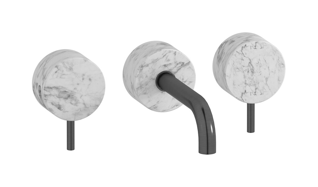 Смеситель встроенный для раковины WE ARE IB mr306cs_1 Brushed Black Chrome Marmo